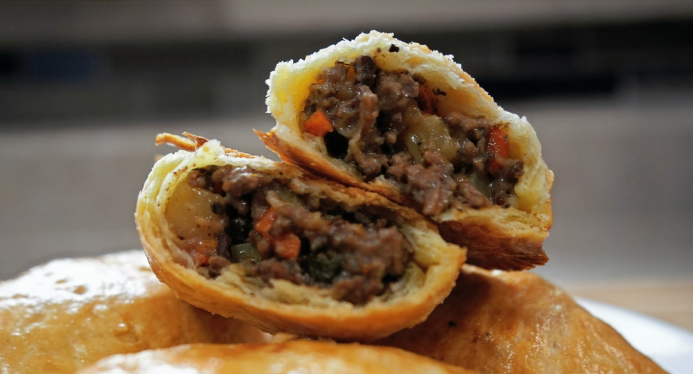 Nigerian meat pie or beef patty