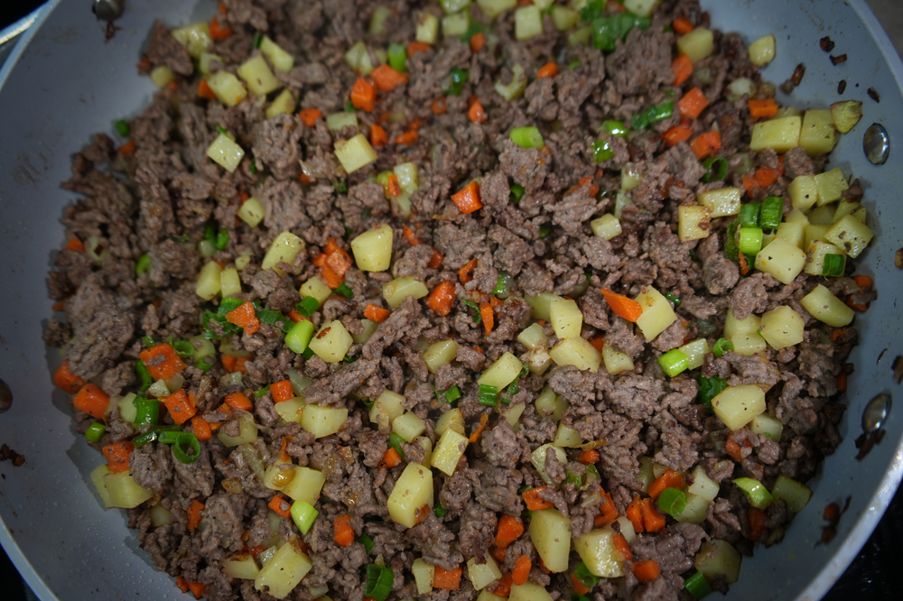 ground beef filling for meat pie