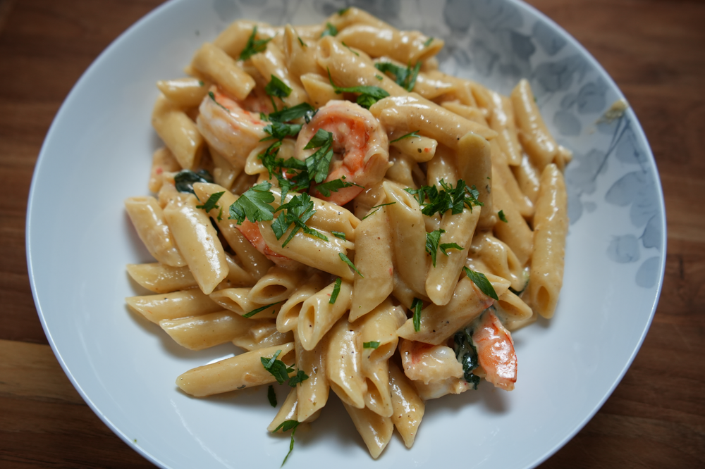 Shrimp Alfredo Penne Recipe