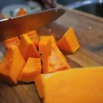 butternut squash cut up into cubes