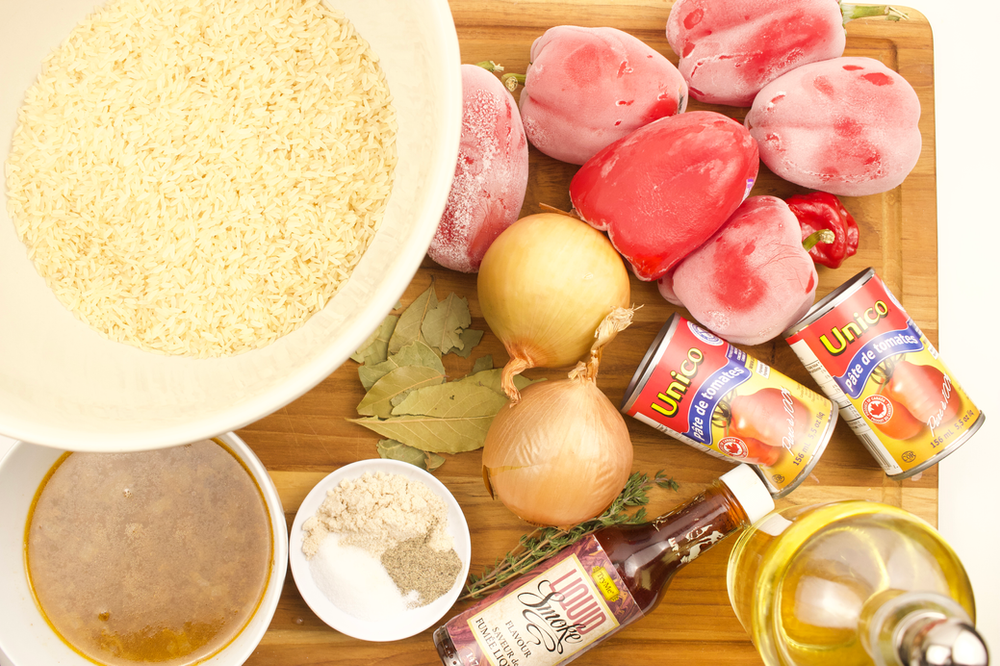 Ingredients for making Nigerian Jollof Rice