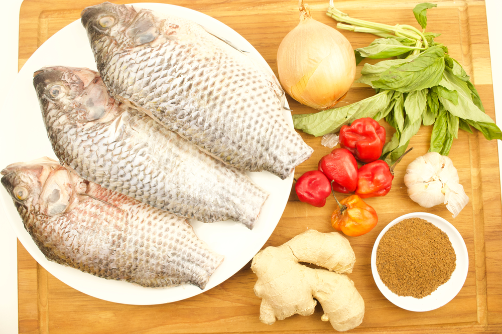ingredients for making Nigerian fish peppersoup