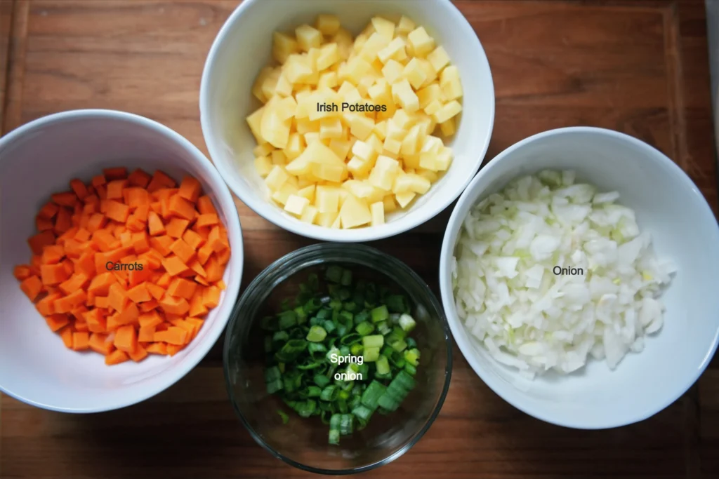 ingredients for making Nigerian meat pie