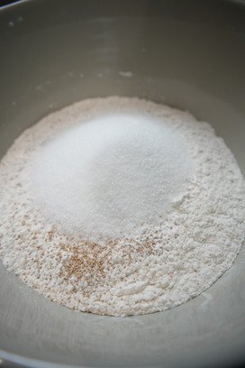 flour, yeast and sugar