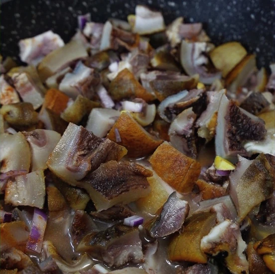 cut and rinsed cow skin cuts