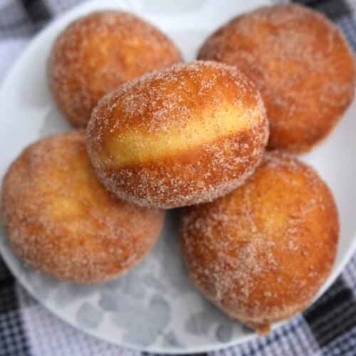 classic donuts coated with cinnamon