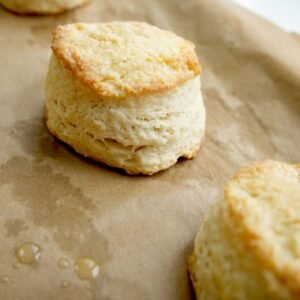 a freshly baked biscuit