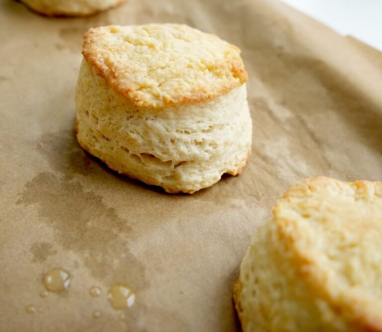 a freshly baked biscuit