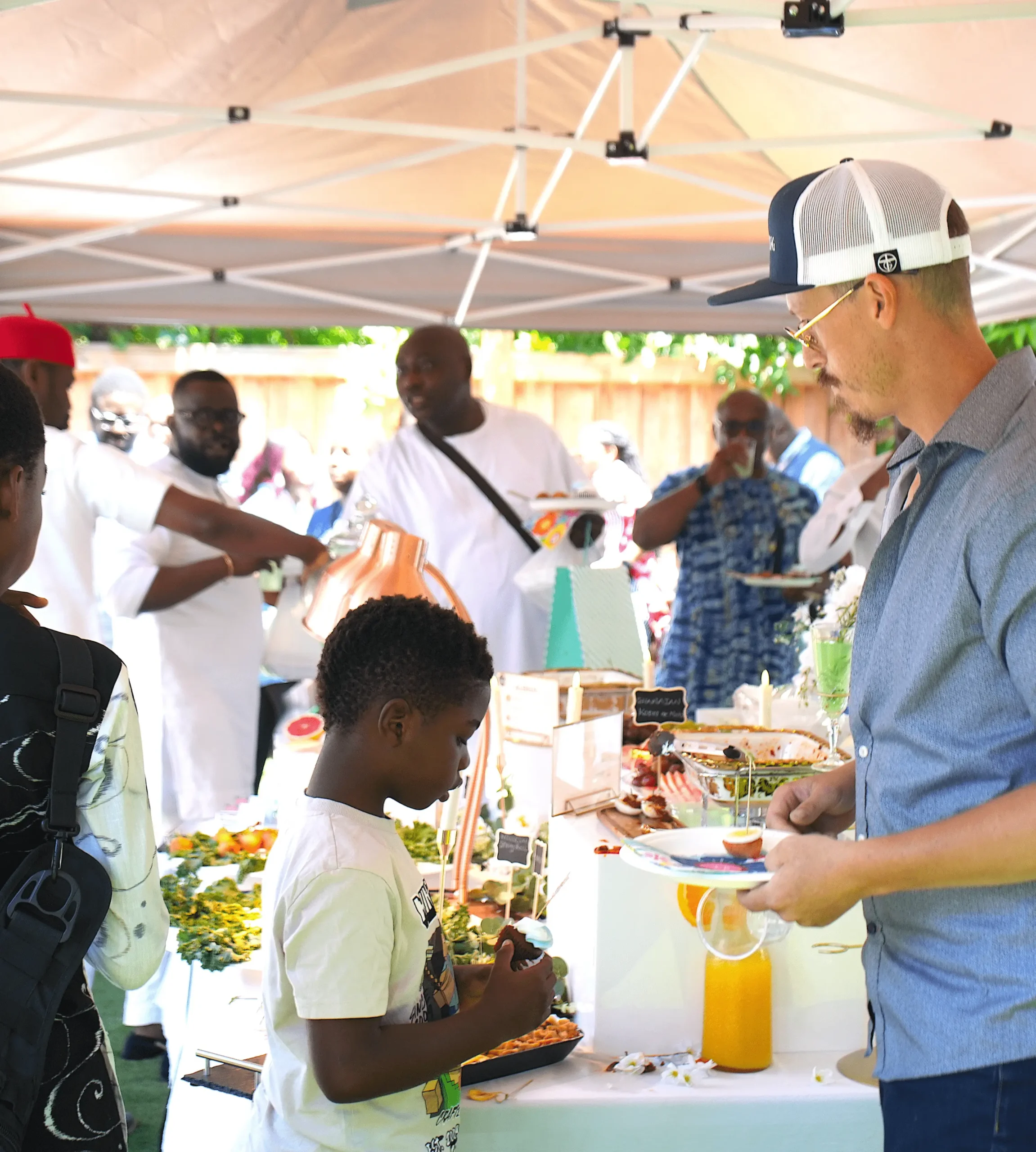 people eating food served by food sturvs inc